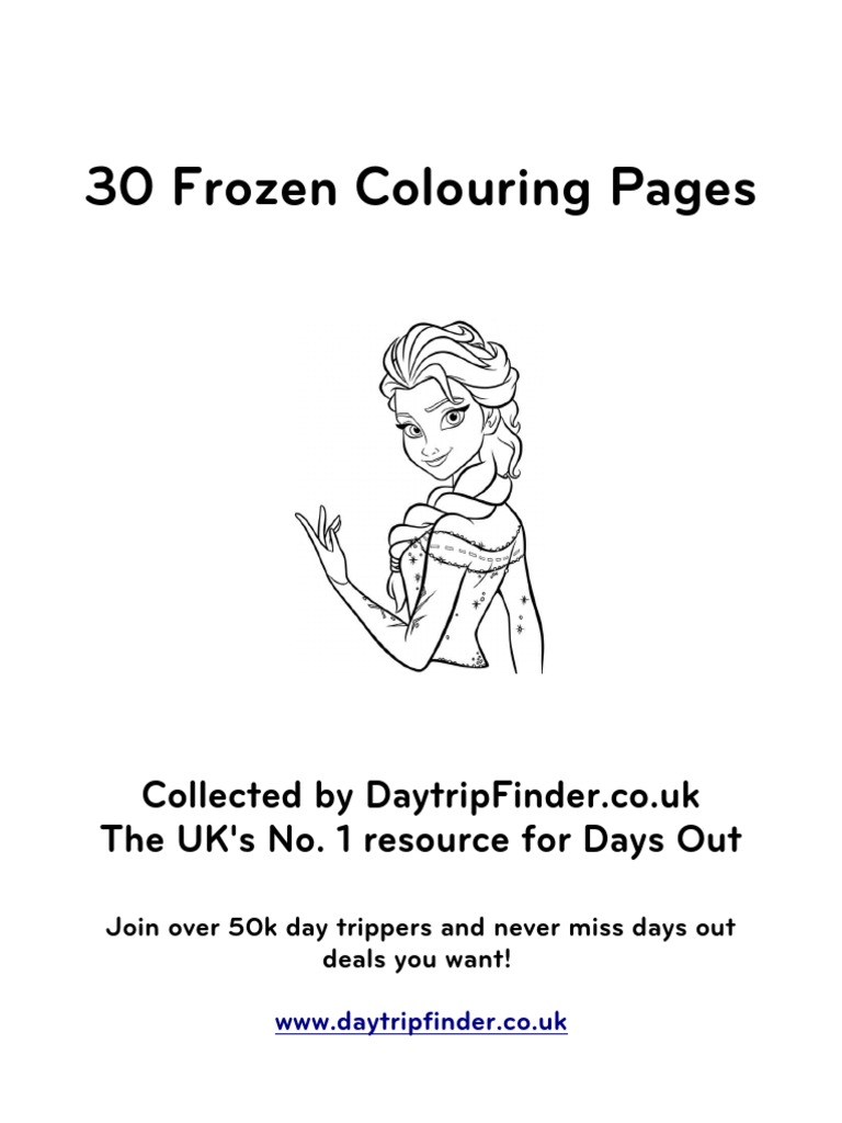 30 Frozen Colouring Pages Collected By Daytripfinder Co Uk The Uk S No 1 Resource For Days Out