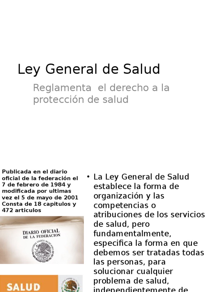 Ley General de Salud | PDF | Medicina | Cuidado de la salud