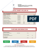 Plastic Sheet Nylon 66: Black Molybdenum Disulphide