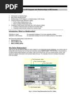 Topic: Relationships in ER Diagram and Relationships in MS Access