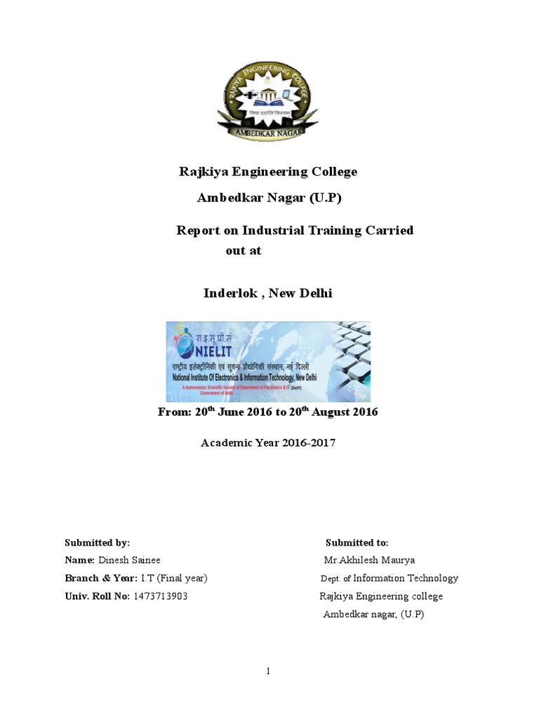 Industrial Training Report: SIS Project | PDF | Java (Programming ...