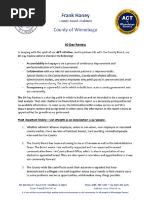 Winnebago County 60-Day Review