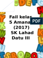 Fail Kelas 5 Amanah (2017) SK Lahad Datu III: Title Layout