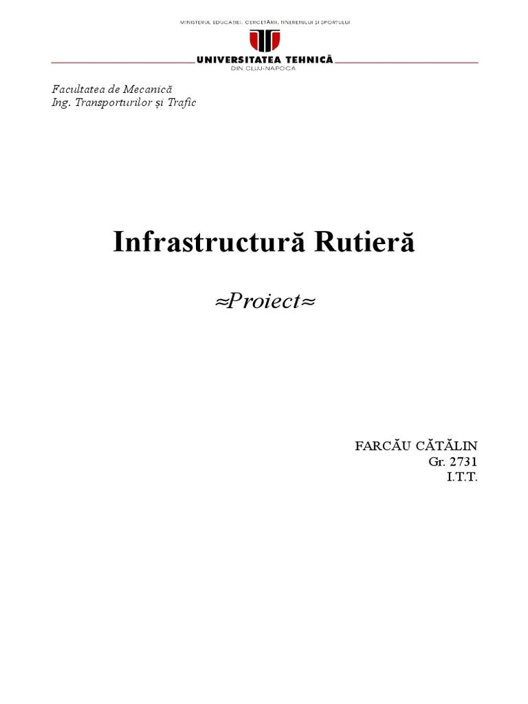 Infrastructură Rutieră | PDF