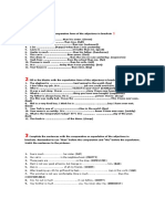 Comparative and superlative adjectives fill in the blanks