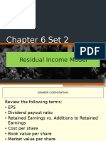 Chapter 6 Set 2 Residual Income Model