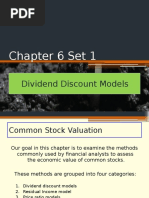 Chapter 6 Set 1 Dividend Discount Models