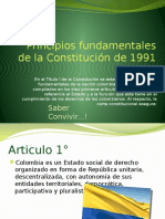 Principios Fundamentales de La Constitución de 1991: Saber Convivir... !