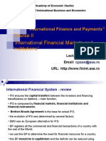 Course II "International Financial Markets and Institutions"