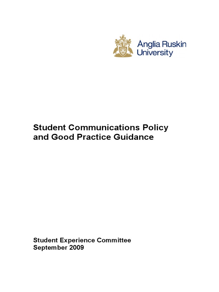 Student Communications Policy Overview | PDF | Email | John Ruskin