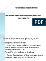 Wireless Communication and Netorking: Characteristics of Wireless Channels and Propagation Path Loss Models