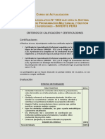 Curso actualización decreto 1252 Invertir Perú certificaciones evaluación