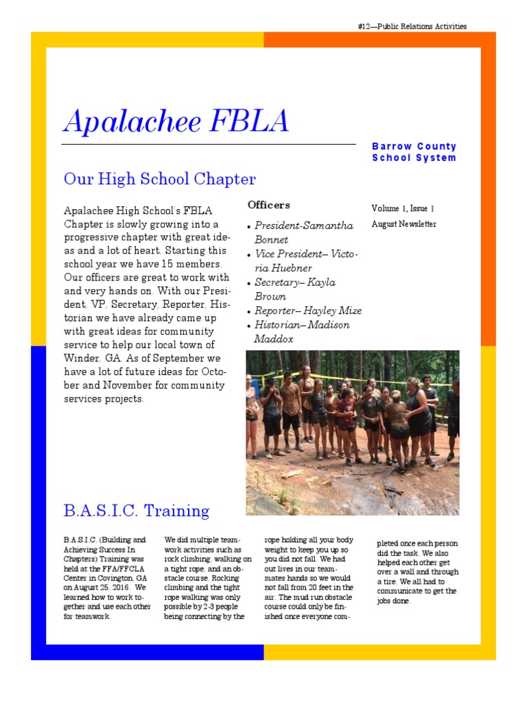 FBLA Chapter Growth and Activities | PDF