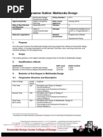 Programme Outline: Multimedia Design: Purpose 1