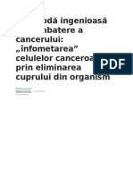 O Metodă Ingenioasă de Combatere a Cancerului