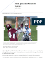 Lacrosse - Dawson Punches Ticket To Championship Game - Bocopreps Com Boulder County High School Sports