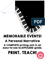 Memorable Events!: A Personal Narrative