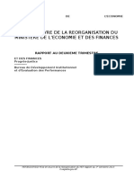Le Rapport Bilan de La Réorganisation Au 2e Trmistre 2013