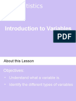 Basic Statistics: Introduction To Variables