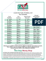 Cash Needed Fee Amount Held Check Amount Annual Percentage Rate