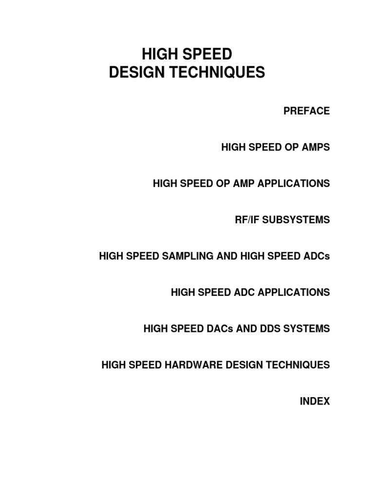 High Speed Design Techniques PDF Circuit Diagram