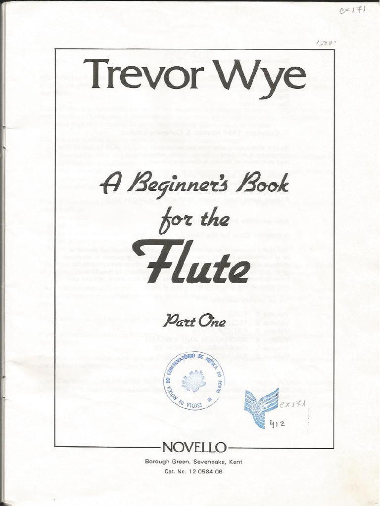 A Beginner's Book For The Flute (Part 1), Trevor Wye PDF