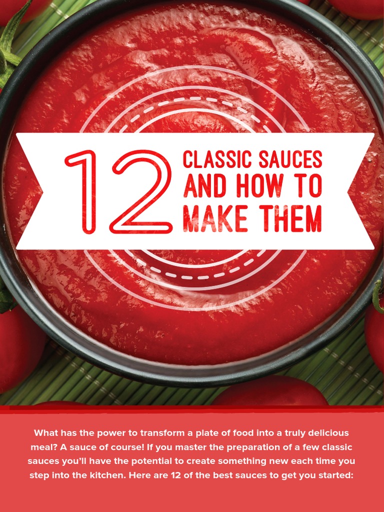 12classicsaucesandhowtomakethemprintable.pdf Sauce Tomato Sauce