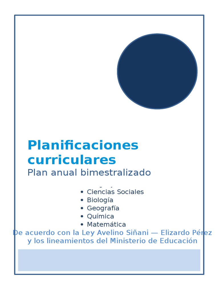 Planificación Curricular Secundaria | PDF | Bolivia | Integral