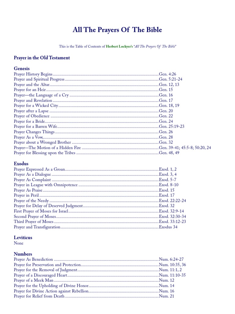 All The Prayers of The Bible PDF | PDF