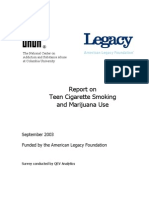 00506-Teen Cigarette Smoking And-Marijuana Use 9 16 03
