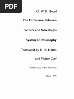 Hegel - The Difference Between Fichte and Schelling