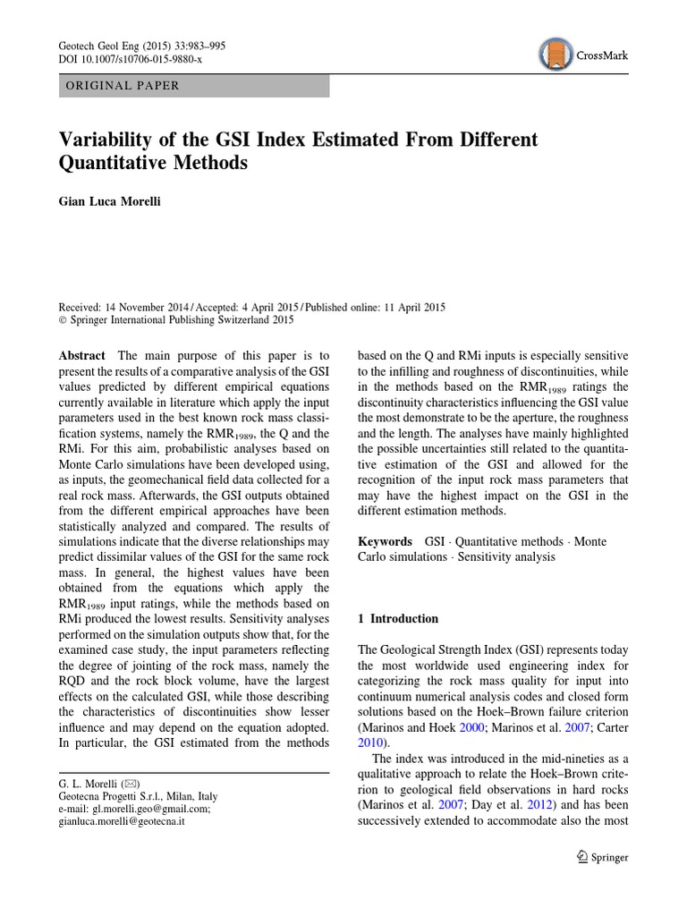 Variability of GSI Index Methods | PDF | Sensitivity Analysis | Monte ...