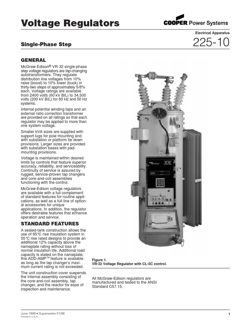Voltage Regulators.pdf Switch Electrical Substation