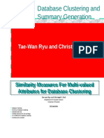 Database Clustering and Summary Generation: Tae-Wan Ryu and Christoph F. Eick