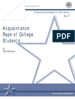 Acquaintance Rape of College Students: Problem-Oriented Guides For Police Series