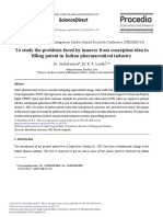 To Study the Problems Faced by Innover From Conception Idea to Filling Patent in Indian Pharmaceutical Industry 2014 Procedia Economics and Finance