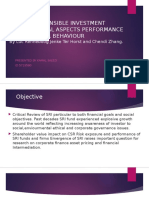 Social Responsible Investment Instituational Aspects Performance and Investor Behaviour