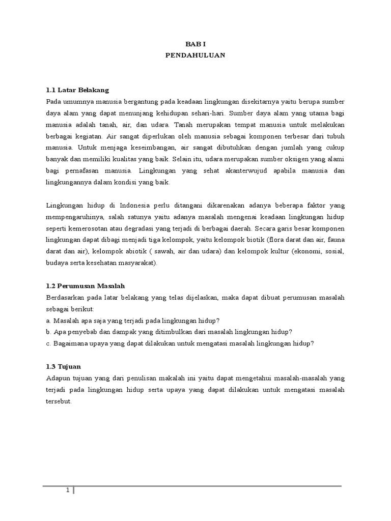 Makalah Menjaga Kelestarian Alam