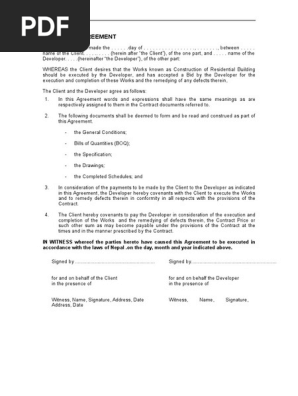 Contract Agreement