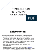 Epistemologi Dan Historigrafi Orientalisme