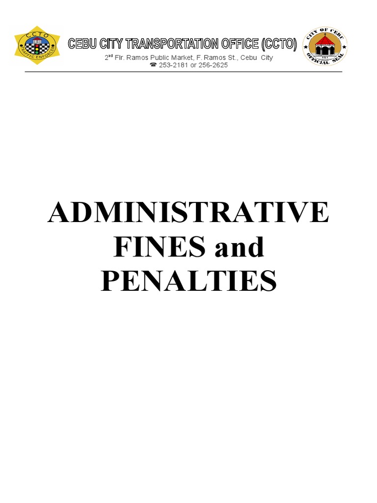 Cebu City Traffic Violation Fees 2025 | PDF | Wheeled Vehicles | Motor ...