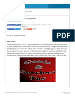 Goods & Service Tax - Decoded