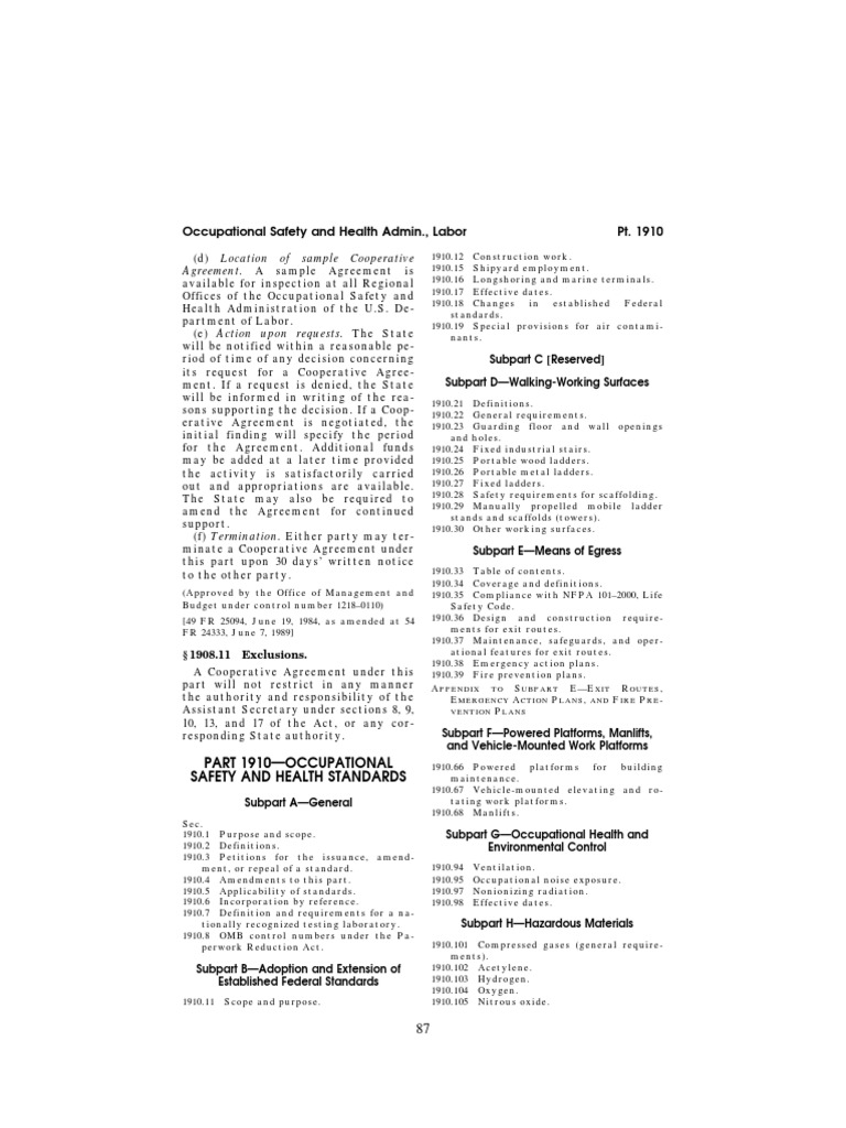 Osha 1910.146 Appendix F
