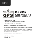 ISC 2016 Chemistry Paper 2 Practical Solved