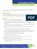 Washing Fruits and Vegetables: Food Safety Fact Sheet