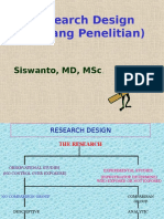 Research Design (Rancang Penelitian) : Siswanto, MD, MSC