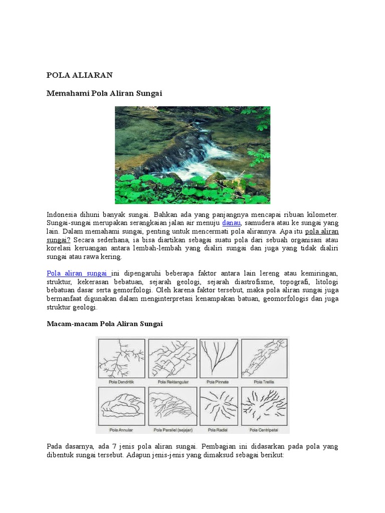 Pola Aliran Sungai Dipengaruhi Oleh Morfologi Dan Struktur Geologi