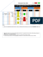 Homework Routine Timetable