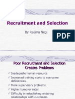 Recruitment and Selection: by Reema Negi
