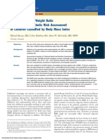 Role of The Waist/Height Ratio in The Cardiometabolic Risk Assessment of Children Classified by Body Mass Index